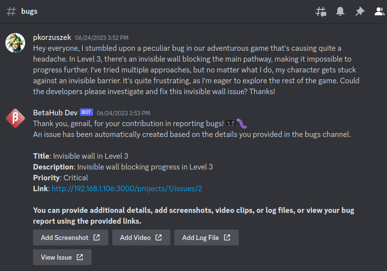 Discord Bot Integration