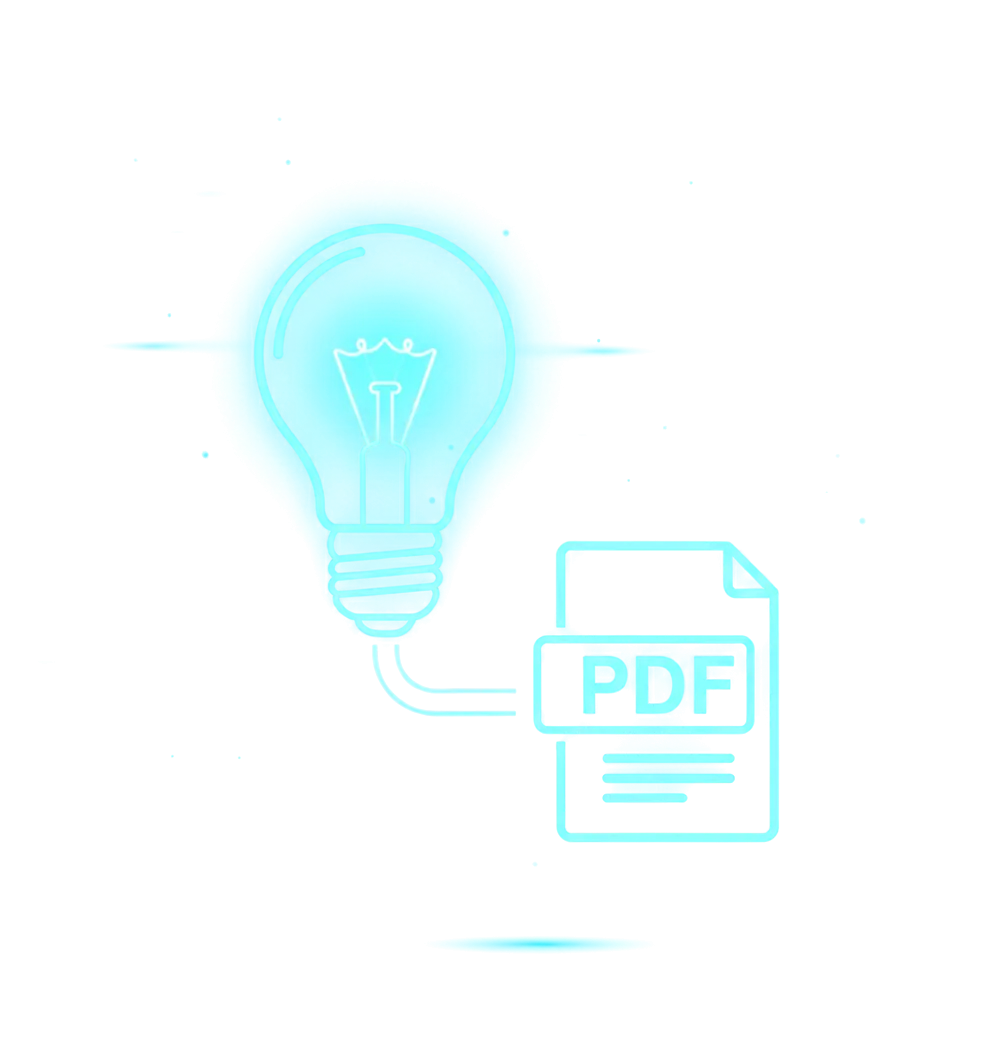 3-panel visual showing document upload, player question, and bot response