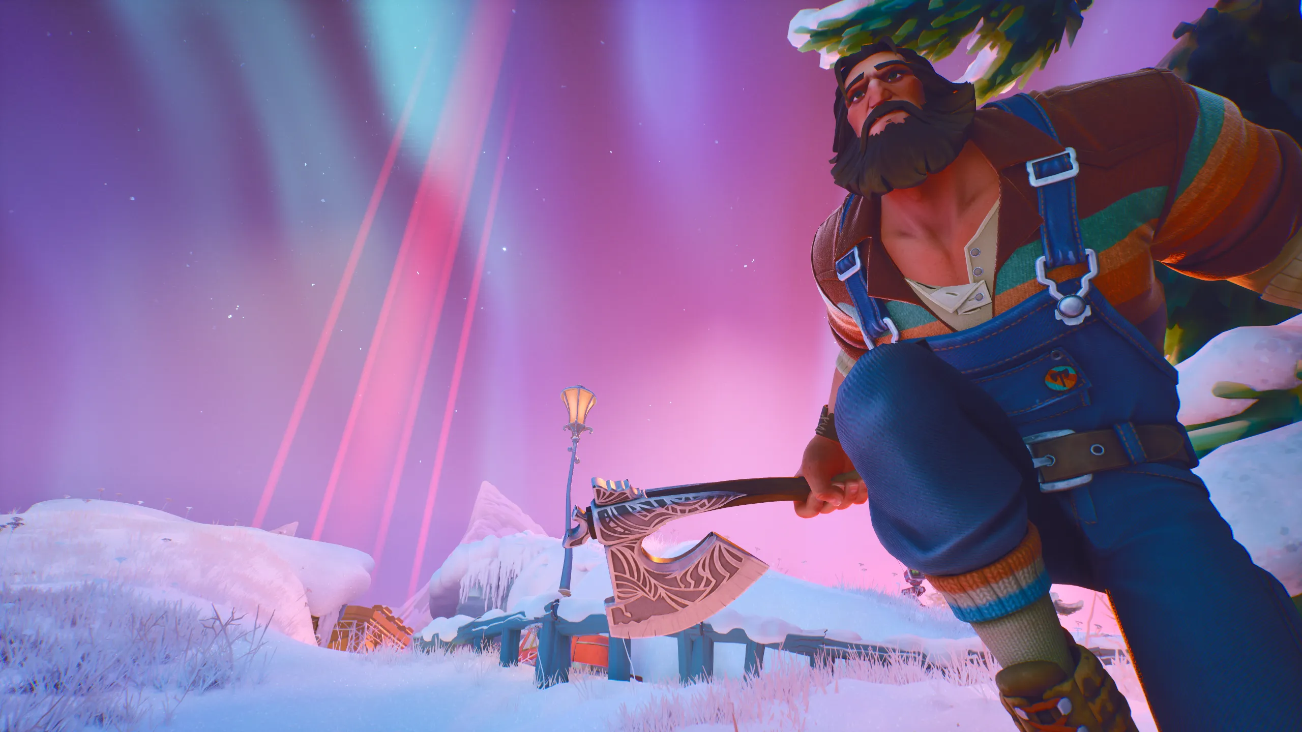 Last Flag — Lumberjack character on a snowy map