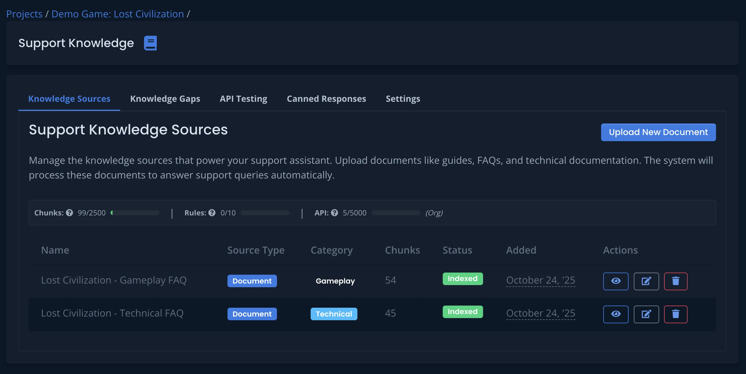 Document Upload Interface