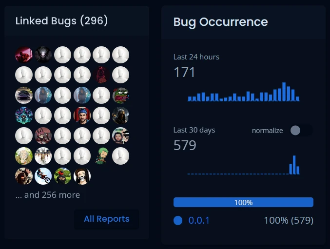 Screenshot: BetaHub interface showing consolidated bug reports