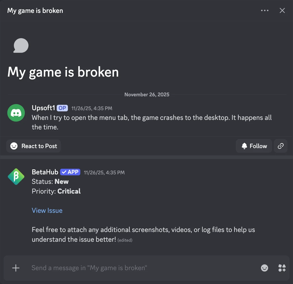 Discord bot interaction