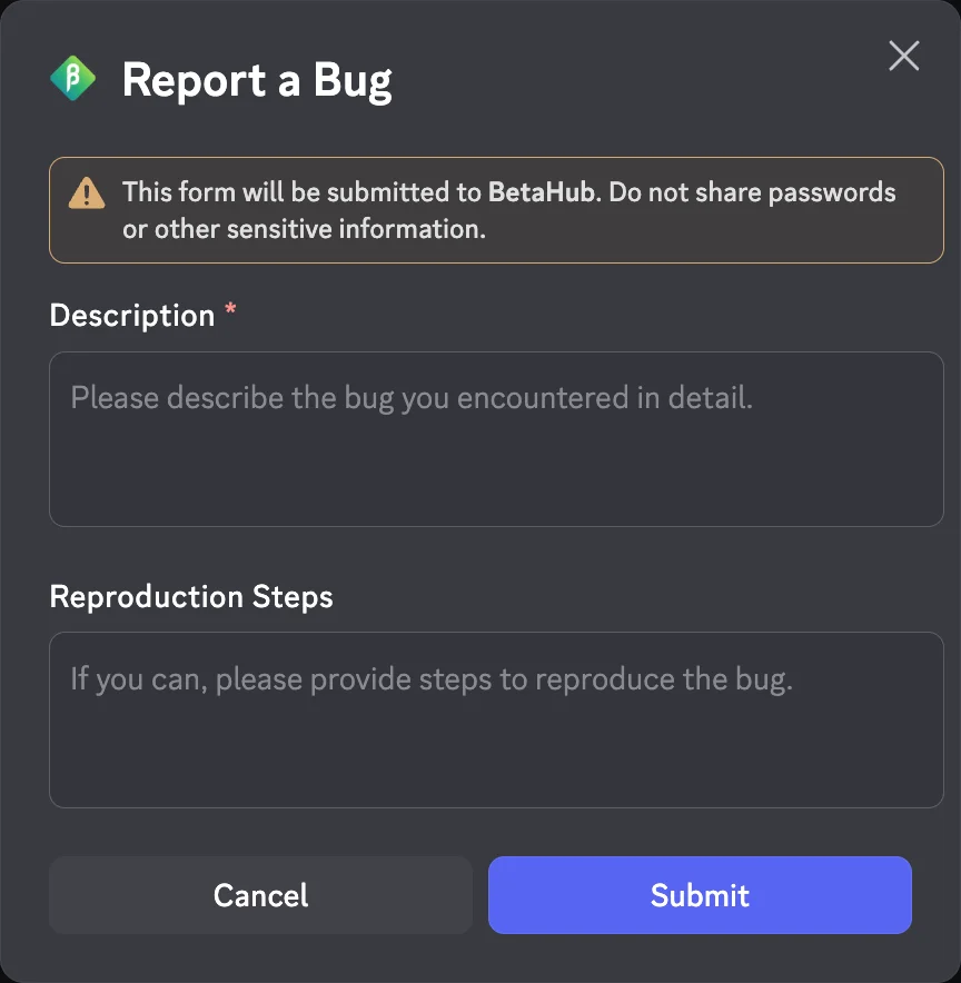 Feedback submission flow