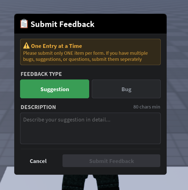 Suggestion Form
